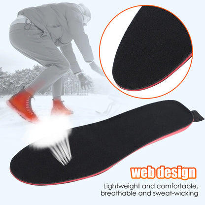 Heated Insoles for Men Women Rechargeable Heating Boot Insole Feet Warmer Pads Cut to Any Size Heating Electric Heated Insoles